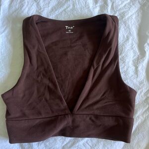 Brown TNA sports bra